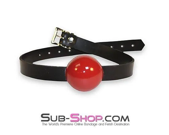 1465A      Rubber Desires Rubber Strap Ballgag, Red Ball