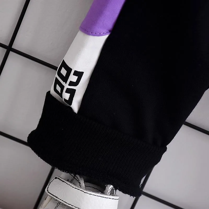 2-piece Color-block Hoodie & Pants for Children Boy
