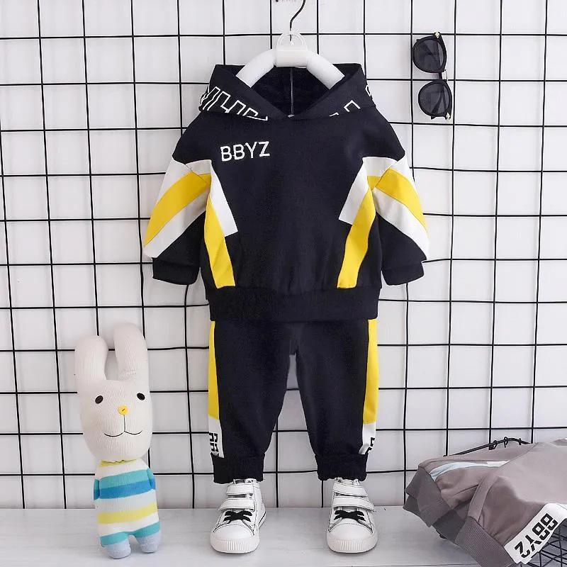 2-piece Color-block Hoodie & Pants for Children Boy