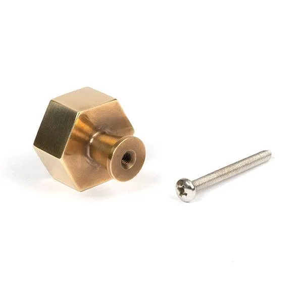 Aged Brass Kahlo Cabinet Knob - 32mm | From The Anvil