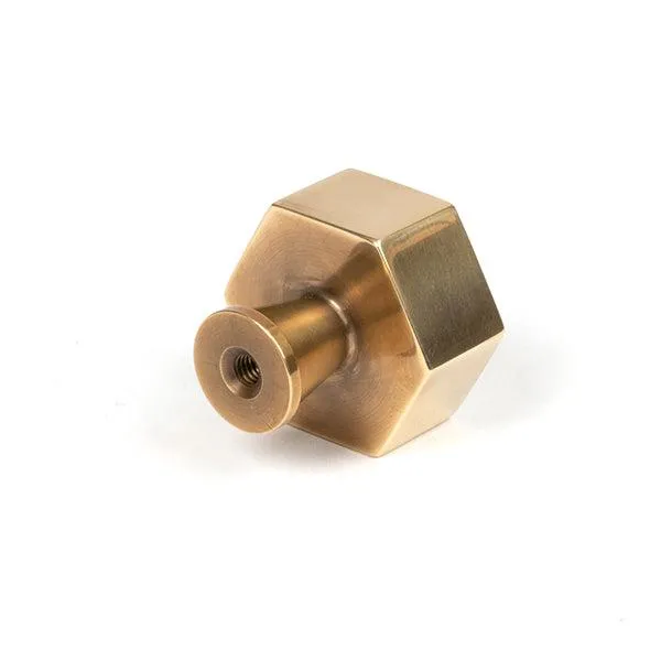 Aged Brass Kahlo Cabinet Knob - 32mm | From The Anvil