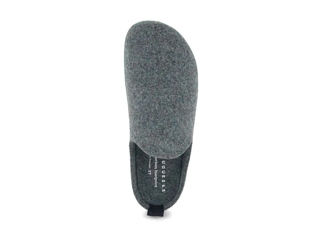 ASPORTUGUESAS Women Felt Clogs 'Come', gray blue