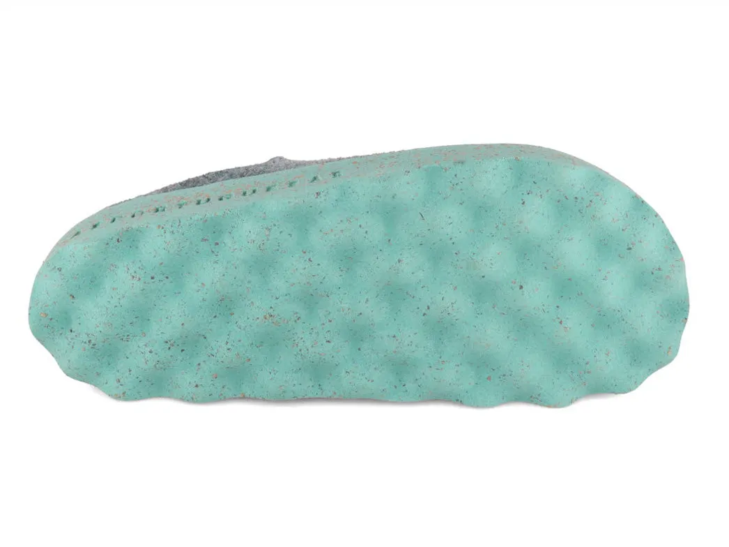 ASPORTUGUESAS Women Felt Clogs 'Come', gray blue