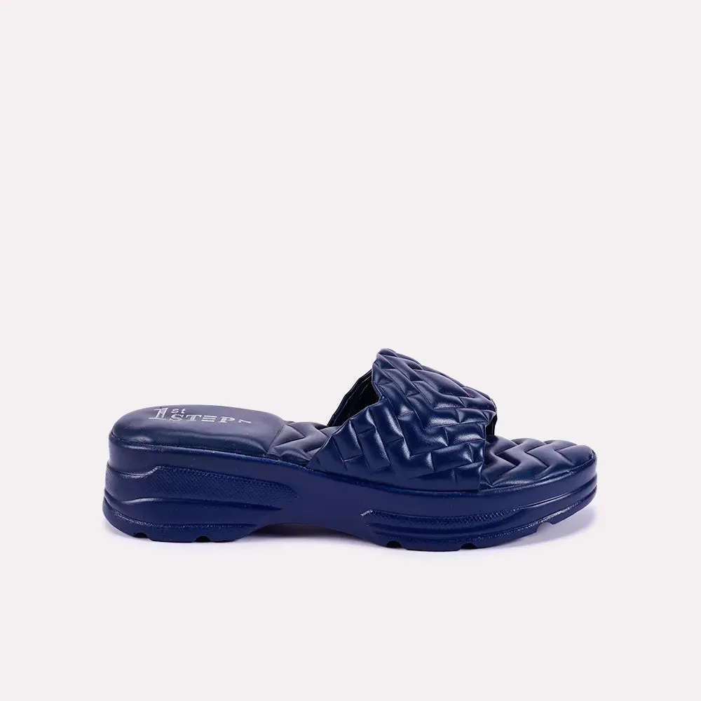 Audrey Blue Chunky Slippers 0412265