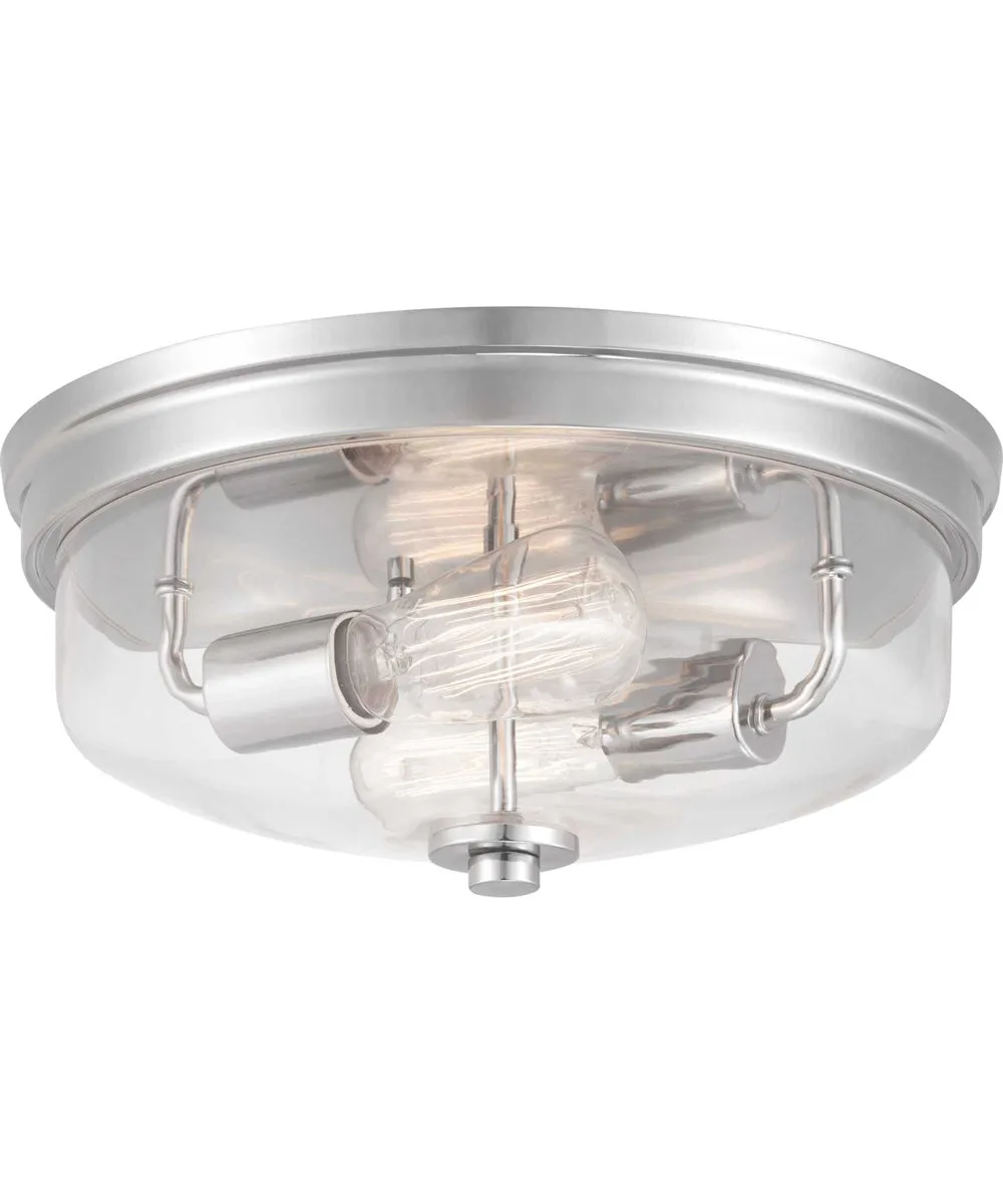 Blakely 2-Light 13-5/8" Flush Mount Polished Nickel