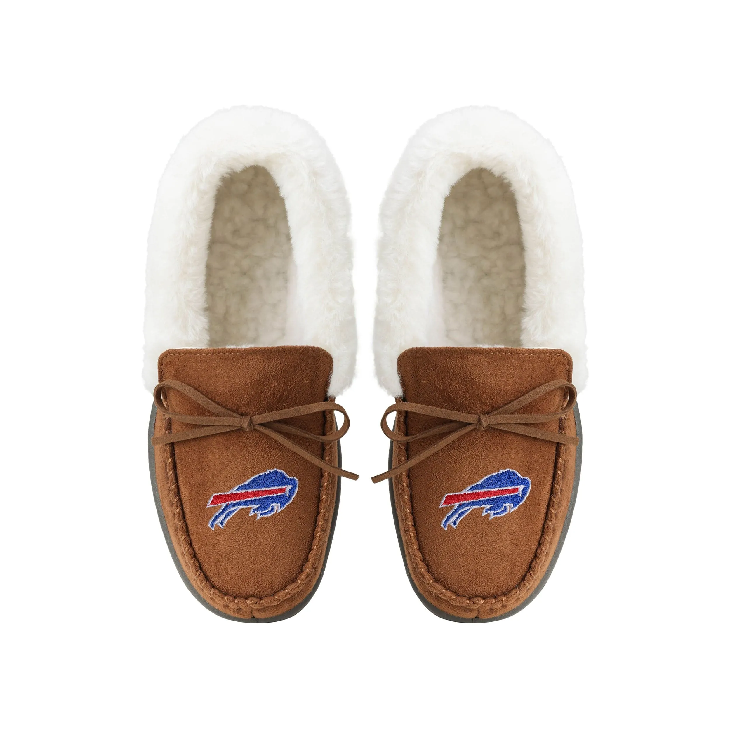 Buffalo Bills NFL Womens Tan Moccasin Slippers
