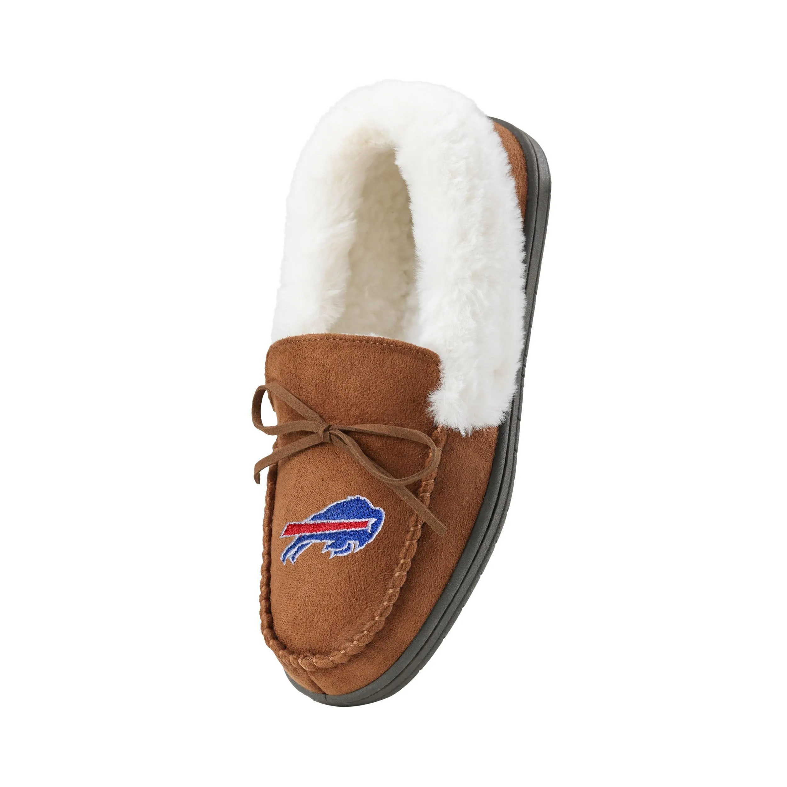Buffalo Bills NFL Womens Tan Moccasin Slippers