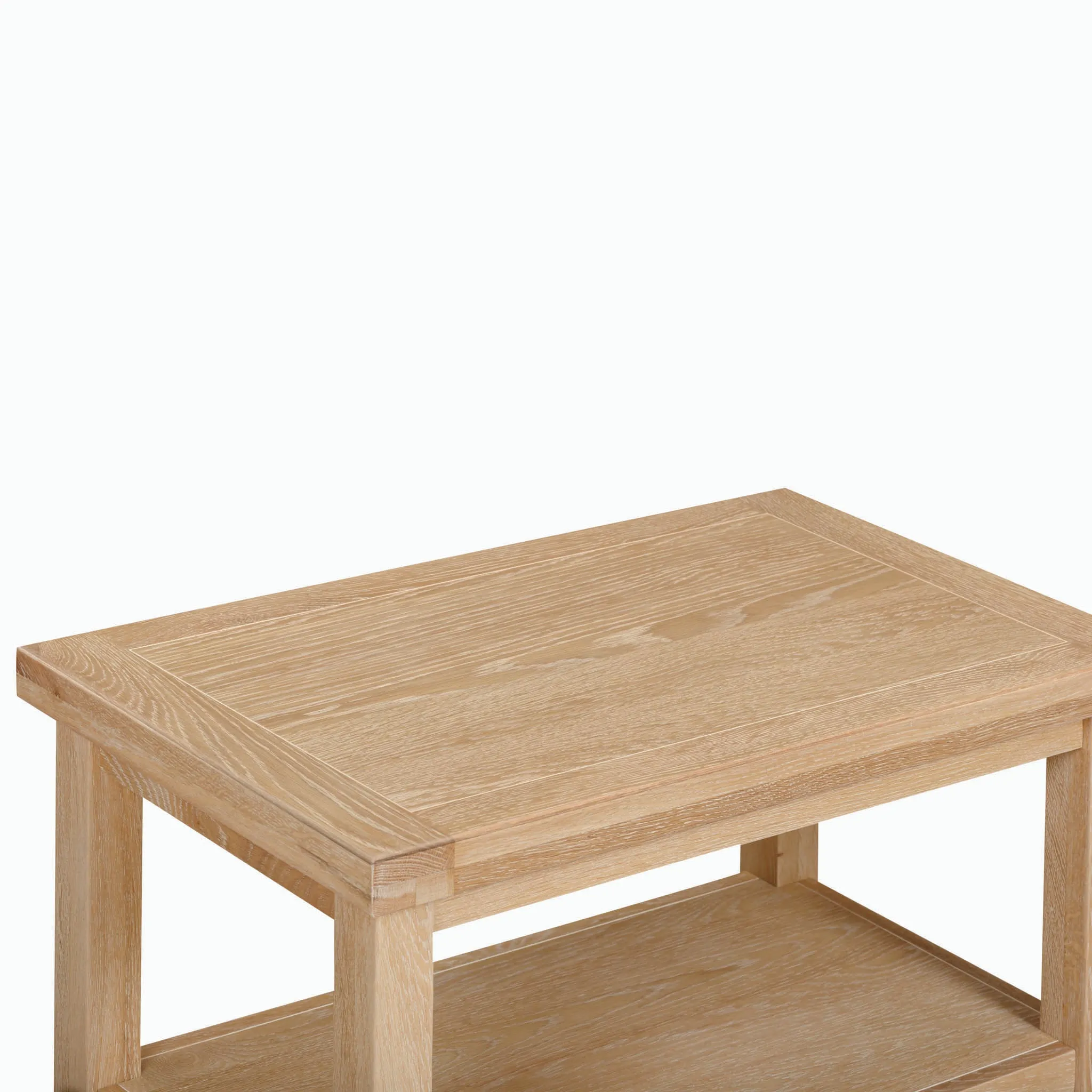 Burford Large Coffee Table with Shelf in Natural Oak