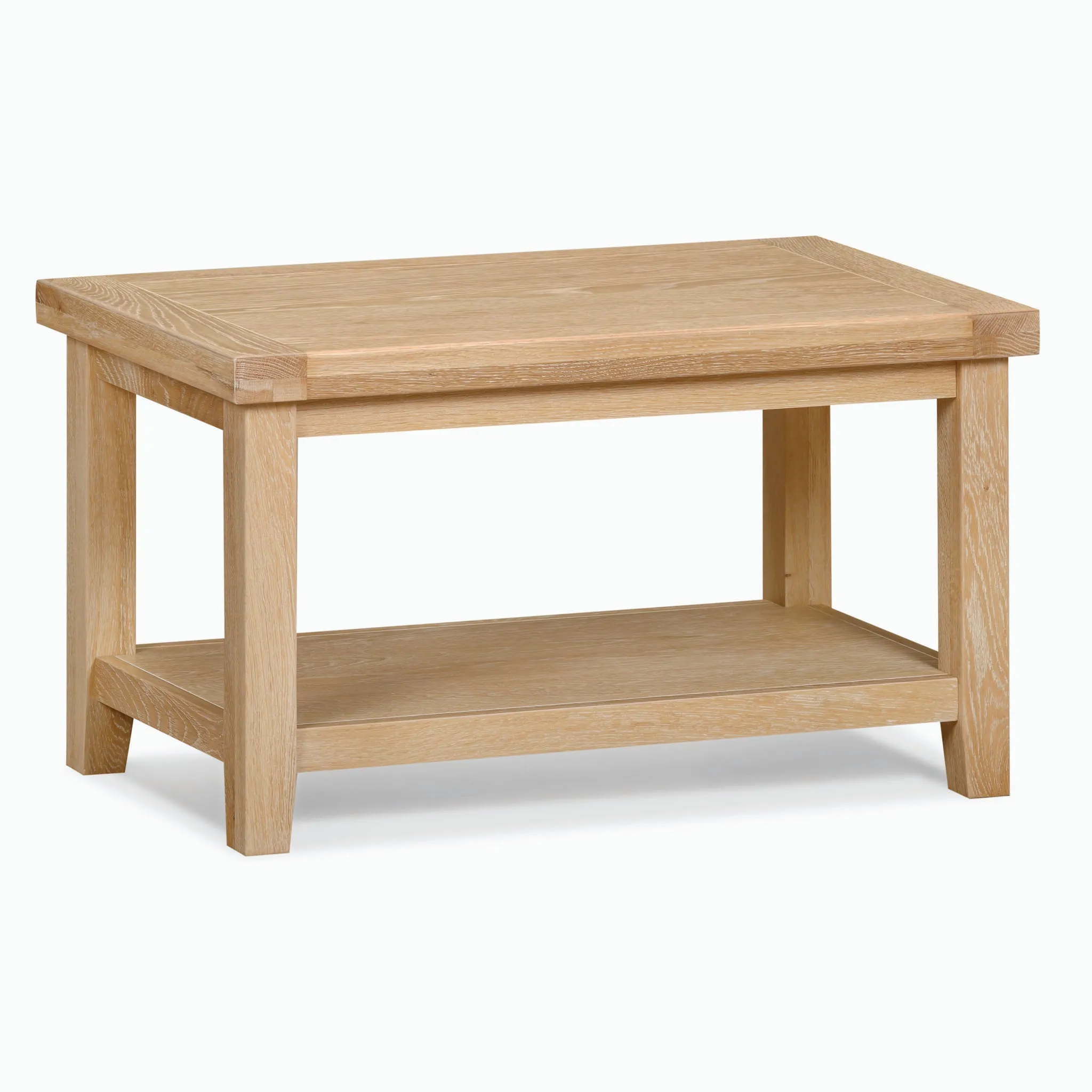 Burford Large Coffee Table with Shelf in Natural Oak