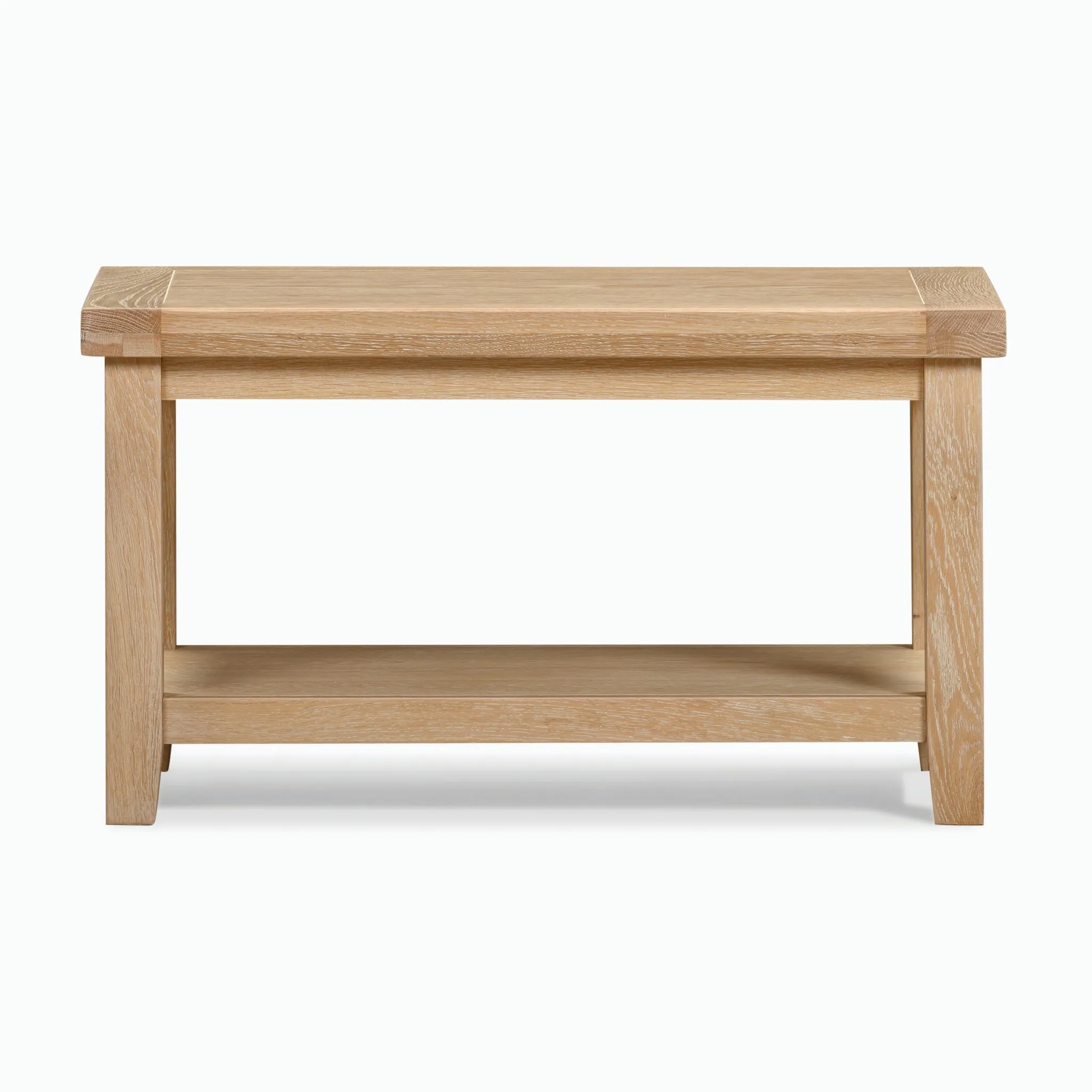 Burford Large Coffee Table with Shelf in Natural Oak