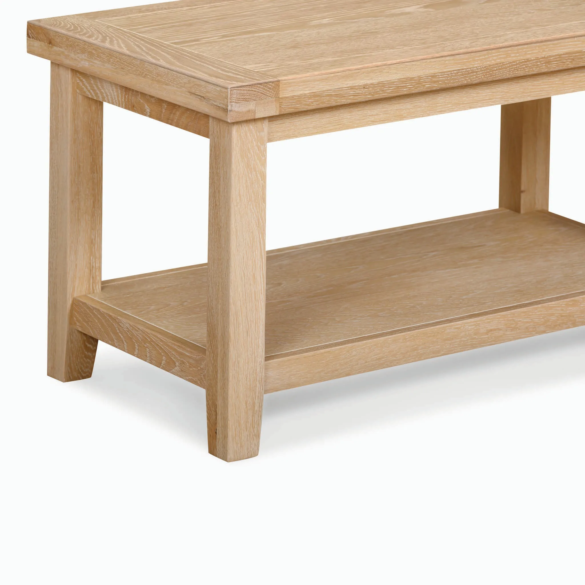 Burford Large Coffee Table with Shelf in Natural Oak