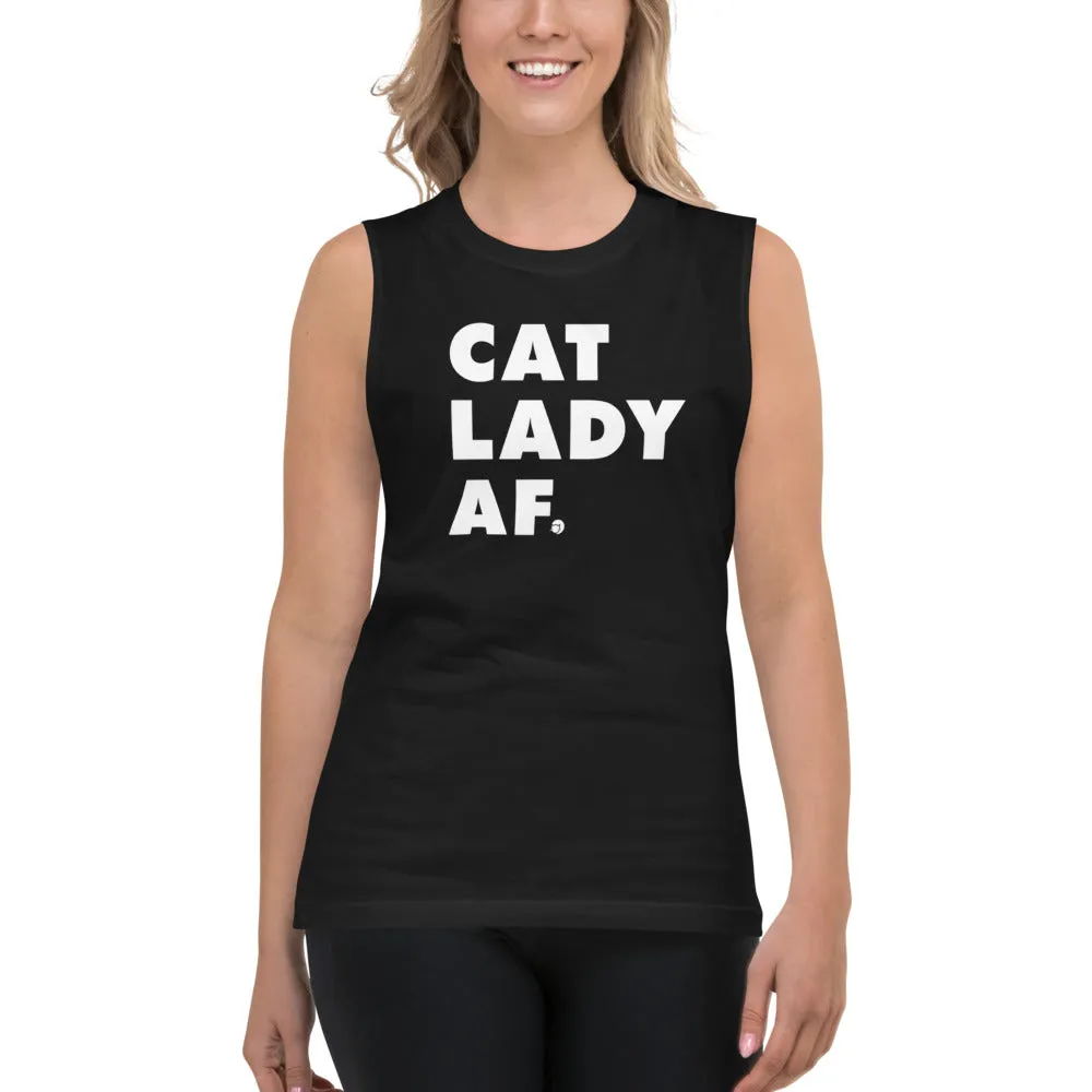 Cat Lady AF Unisex Tank Top