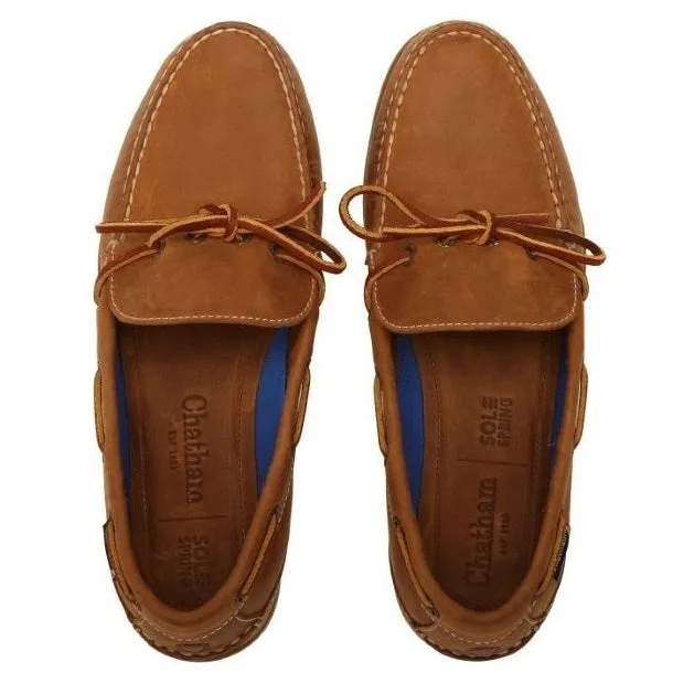 CHATHAM Mens Saunton G2 Slip-On Deck Shoes - Walnut