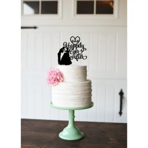 Cinderella Wedding Cake Topper Happily Ever After Cake Topper Personalized Cake Topper