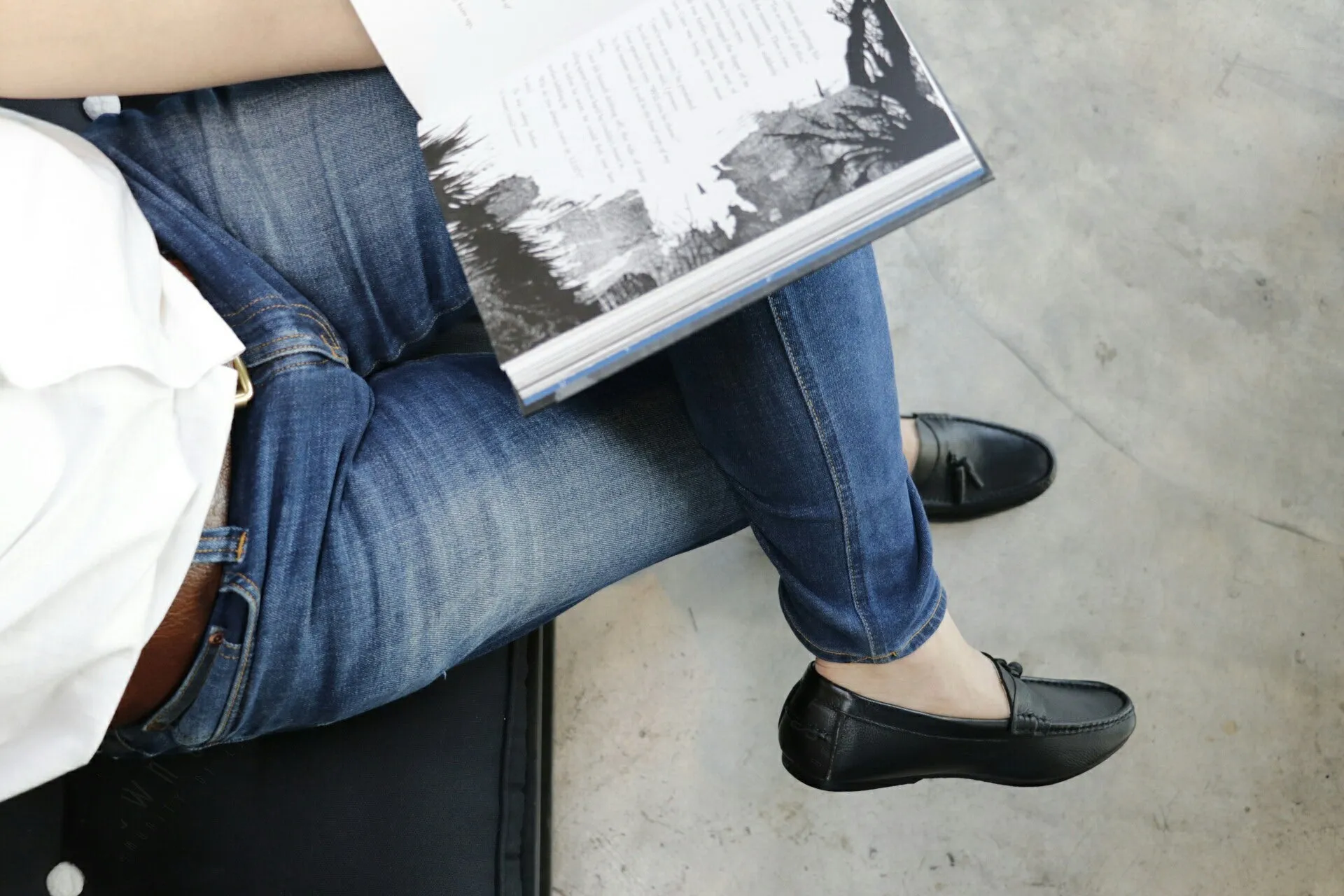 Comfy Tassel Loafer Wrinkle Soft Black