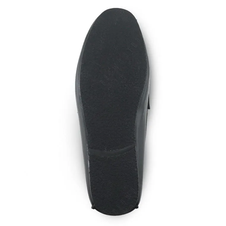 Comfy Tassel Loafer Wrinkle Soft Black