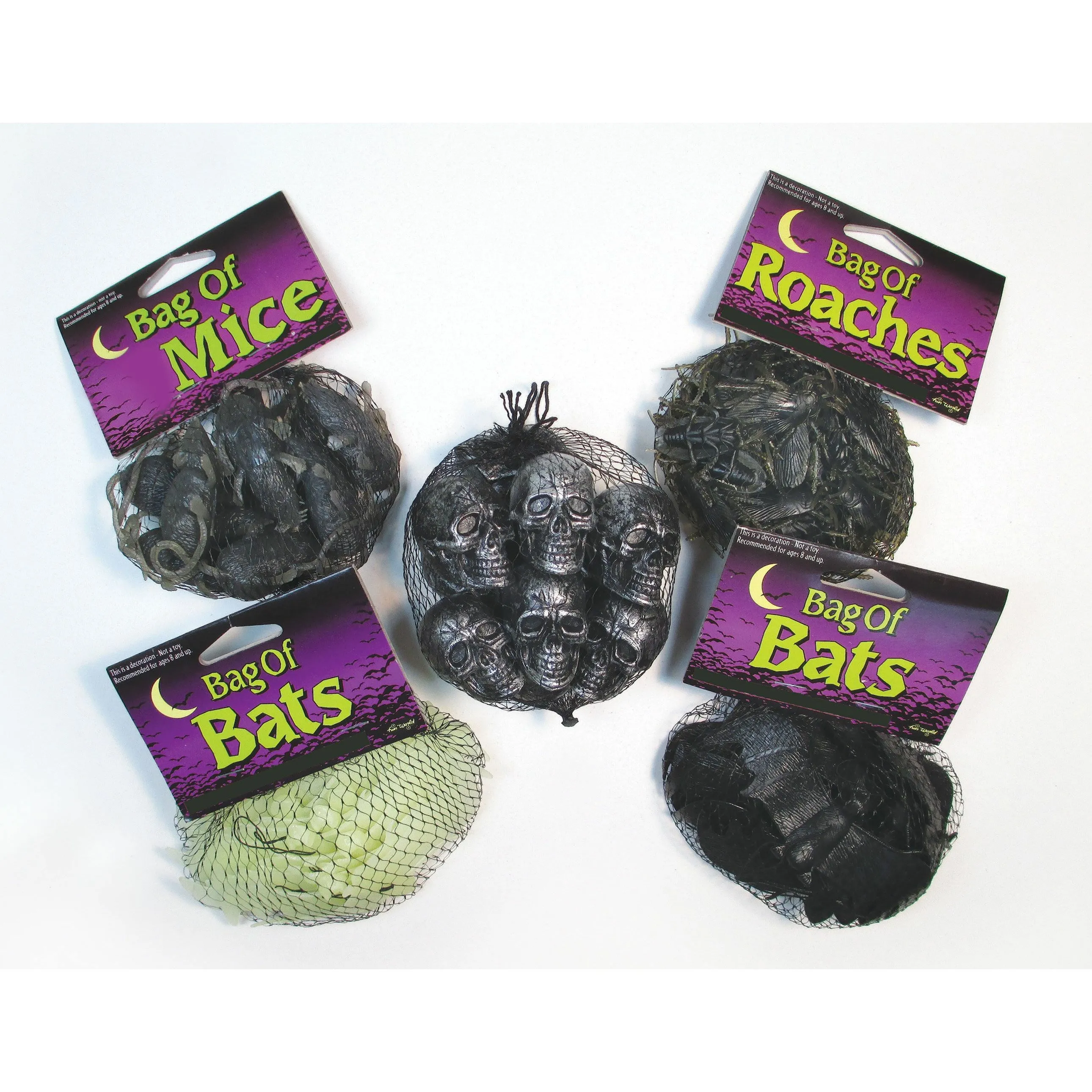 Creatures in mesh bags in 4 styles