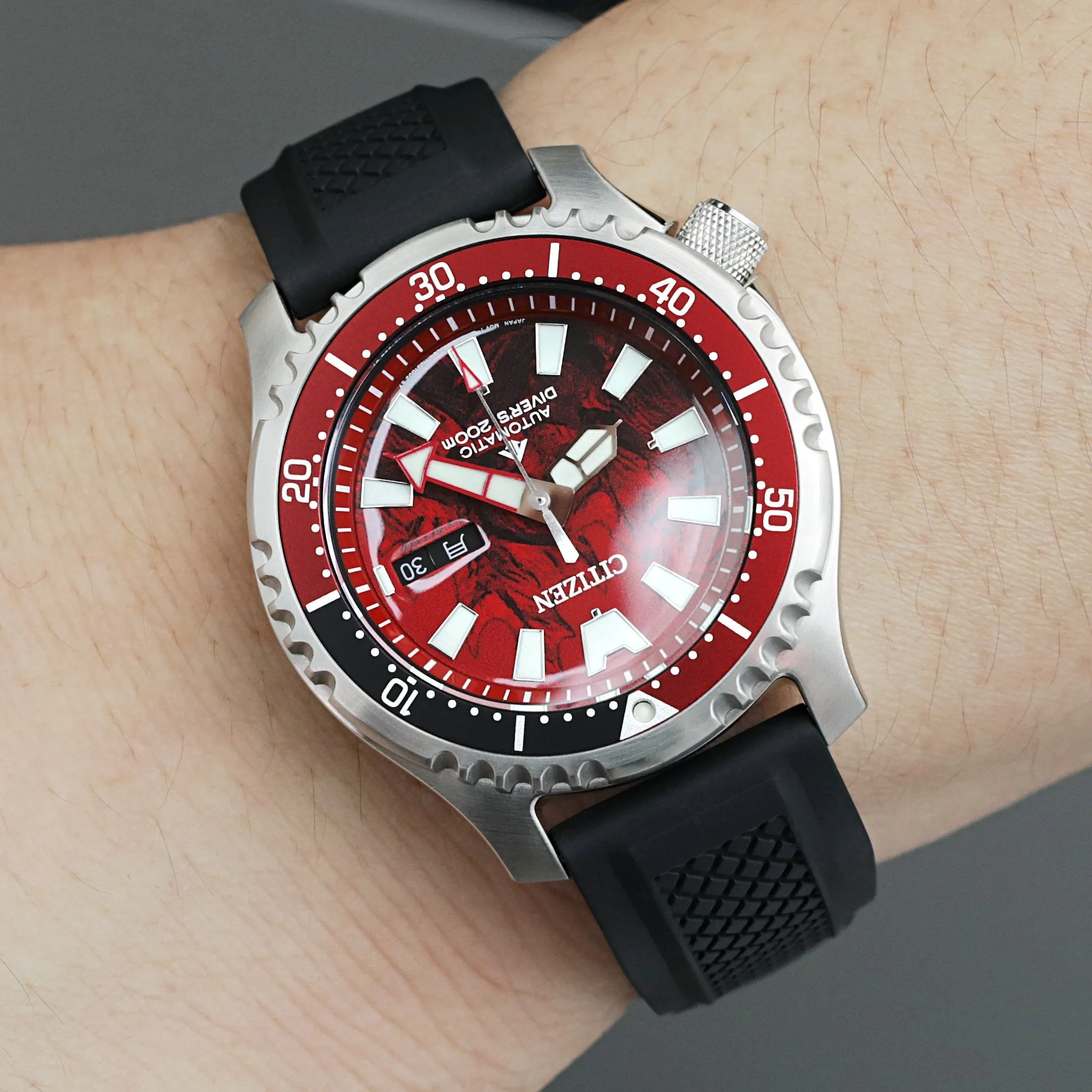 Crisscross Black FKM Quick Release Rubber Strap, 20mm or 22mm