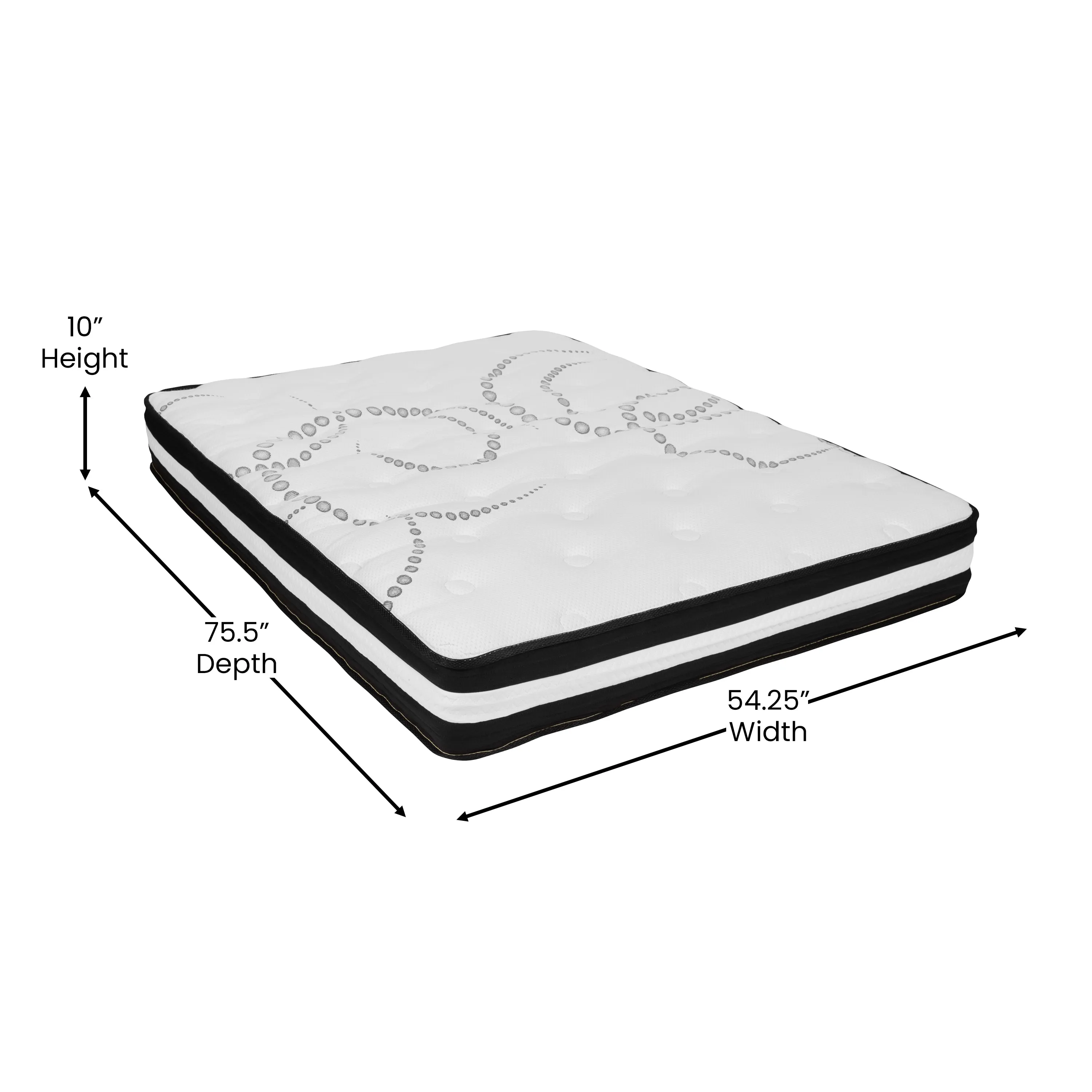 Full Platform Bed Set-Gray HG-BM10-26-GG