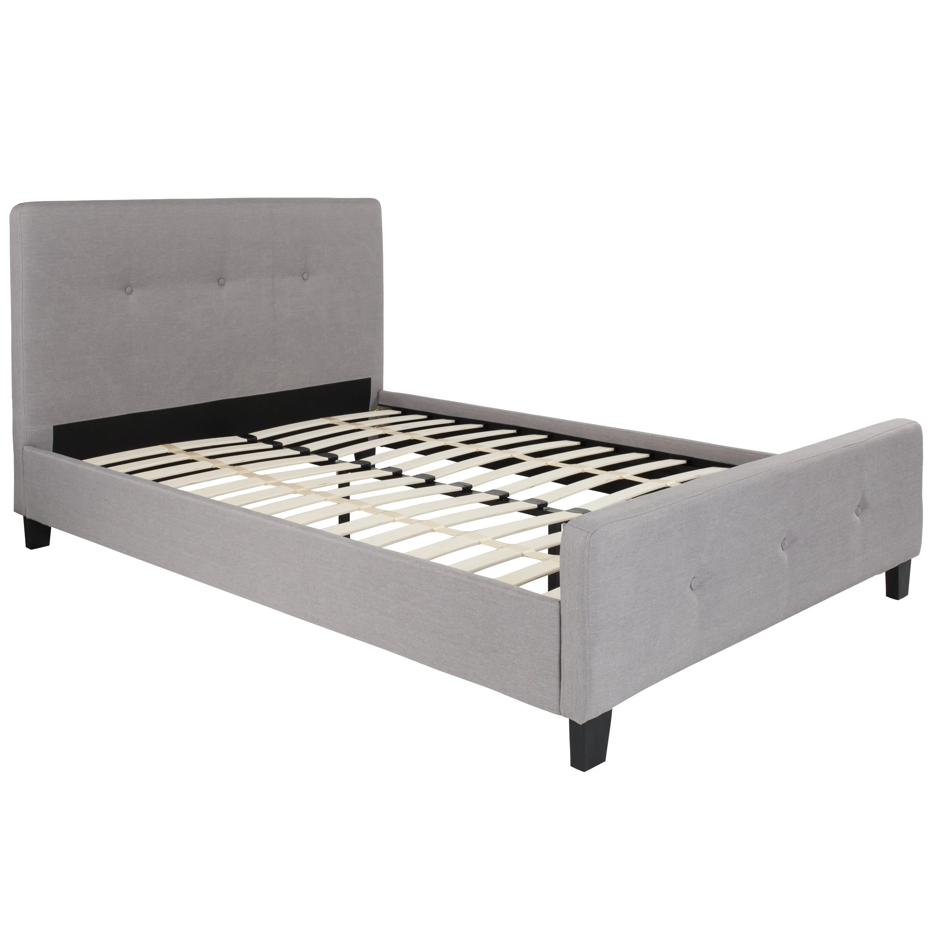 Full Platform Bed Set-Gray HG-BM10-26-GG
