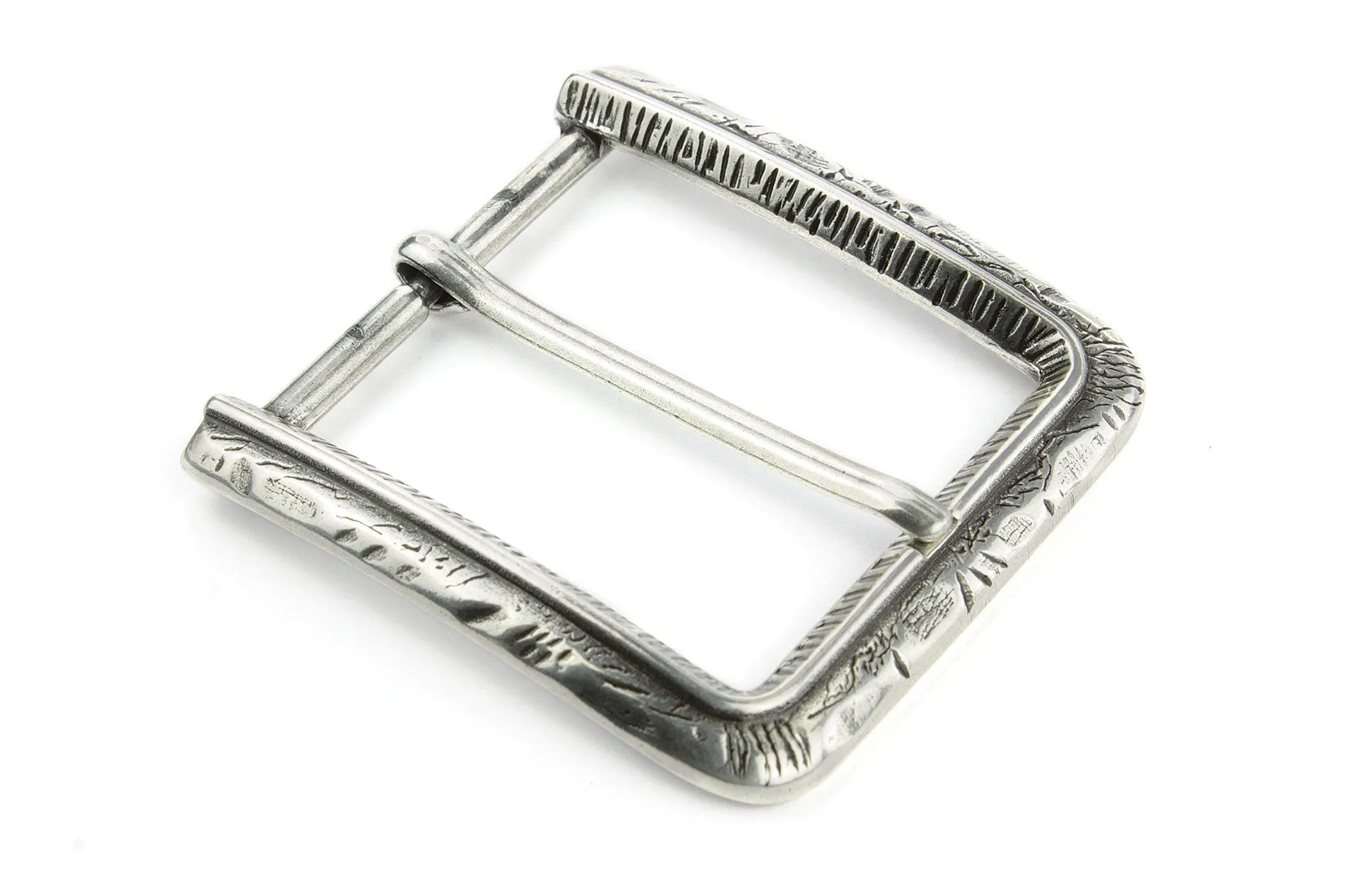 Hammered Effect Prong Buckle 40mm