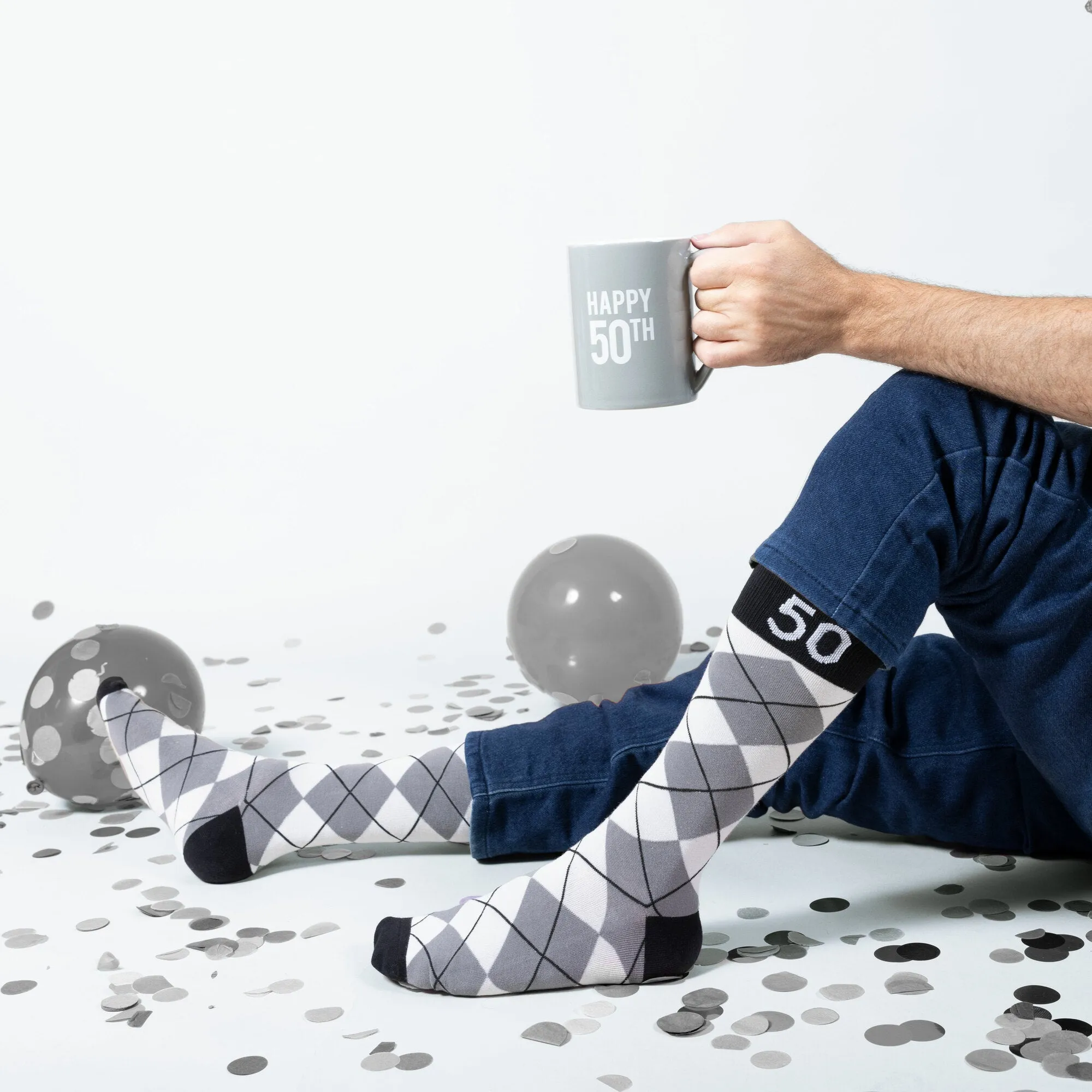 Happy 50th 18 oz Mug and Sock Set