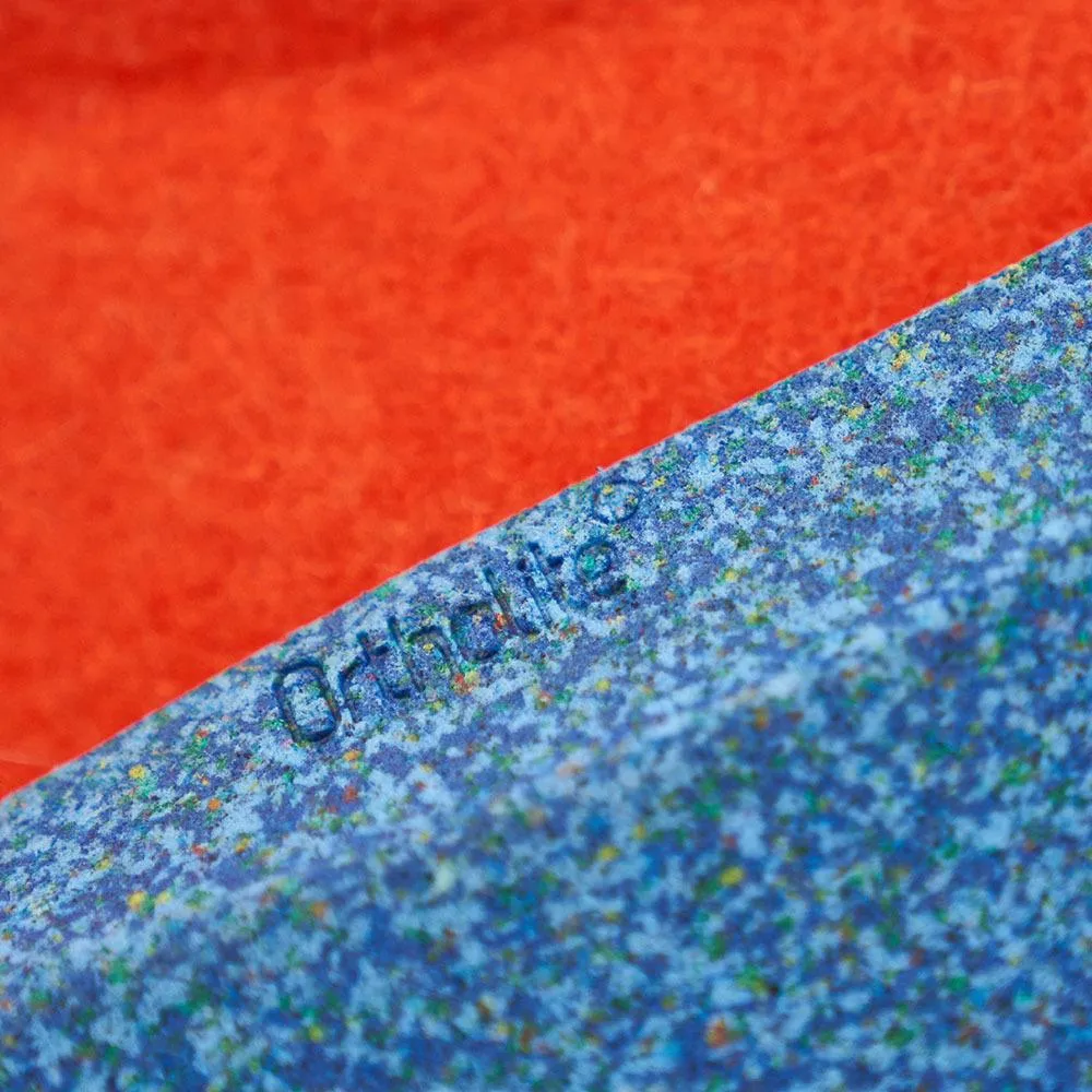 Merino Wool Blend Slippers (Navy/Orange)