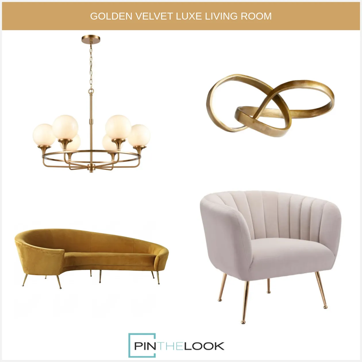 Modern Luxe Dijon Velvet Sofa