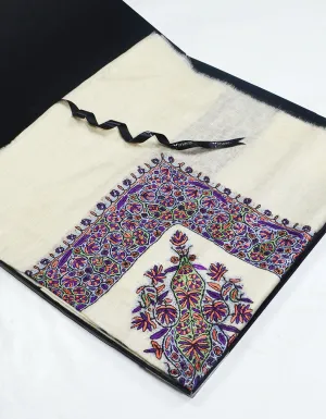 Mussar Rumaal Large Naqsha White RL00651