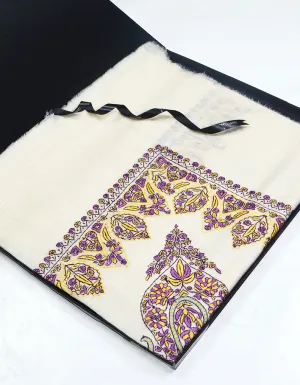 Mussar Rumaal Large Naqsha White RL00672