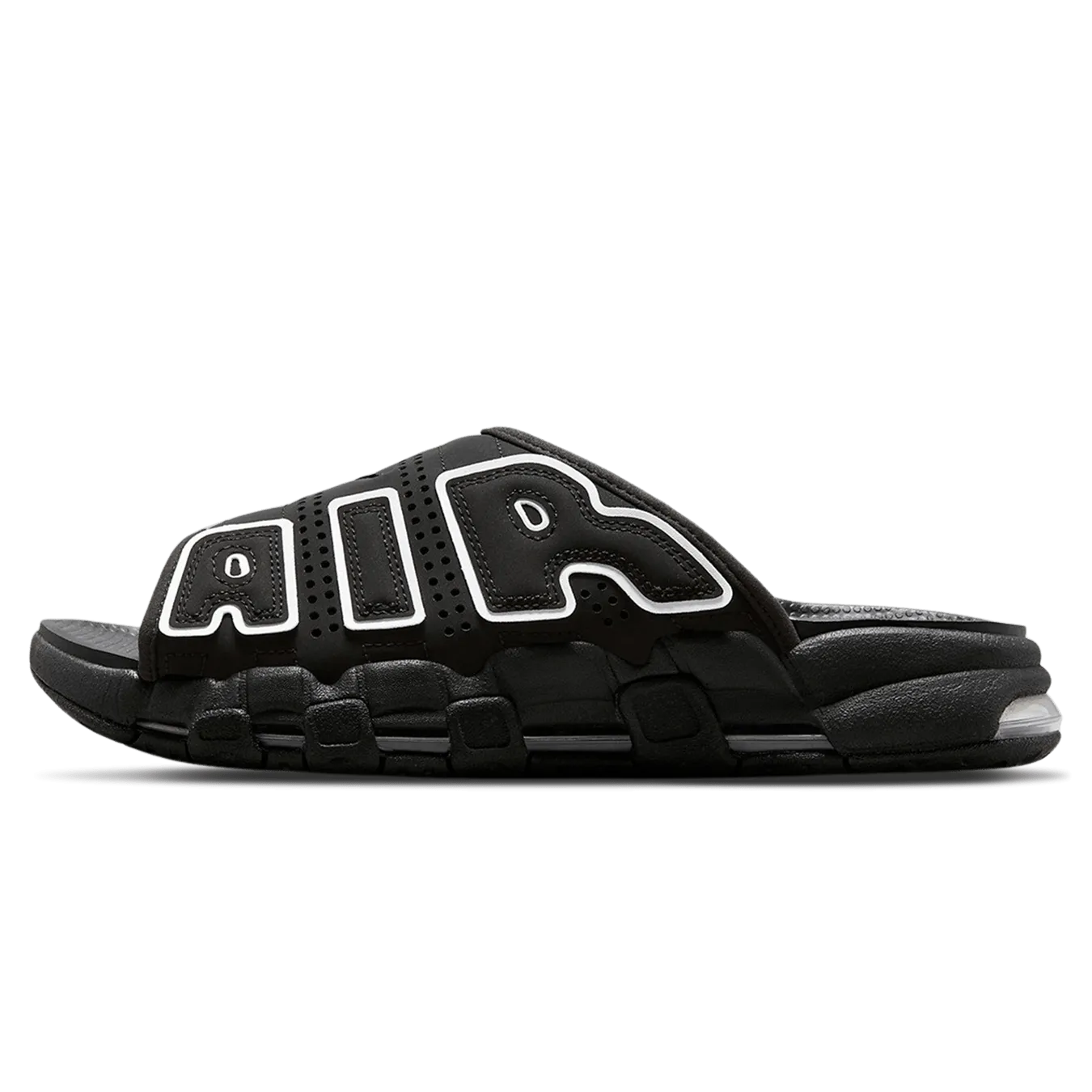 Nike Air More Uptempo Slide ‘Black - Black Sole’