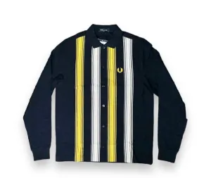 Ombre Striped LS Polo Shirt