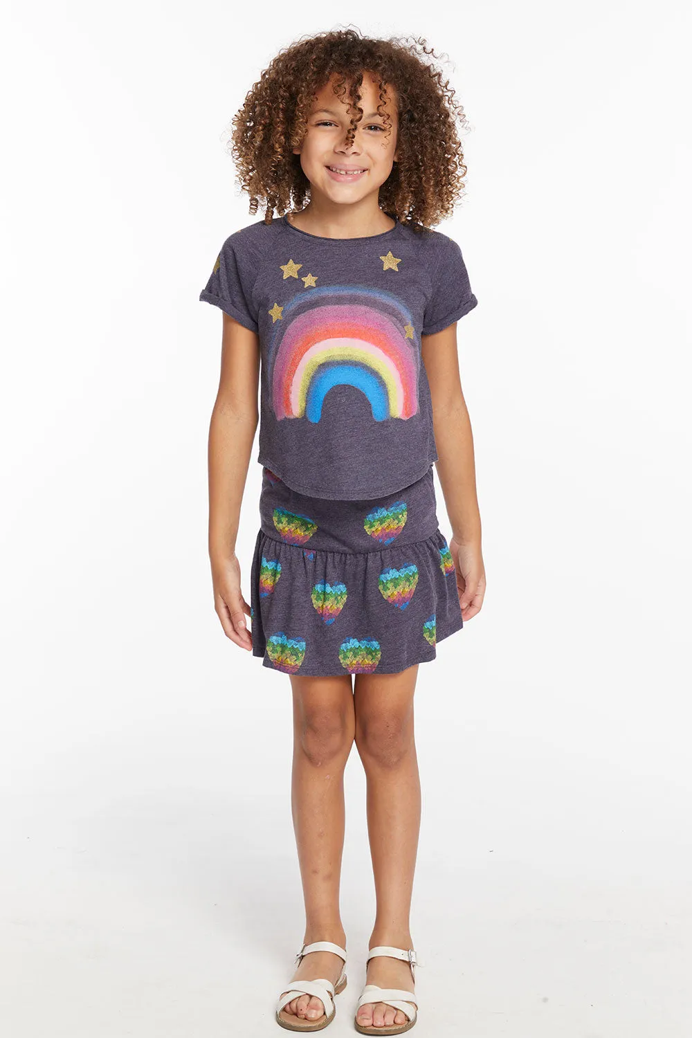 Painted Rainbow Girls Tee