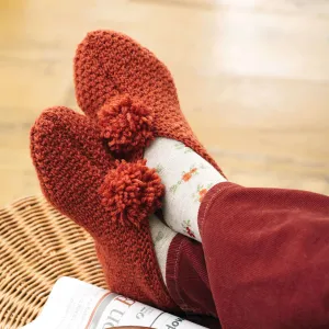 Patons Knit Textured Slippers