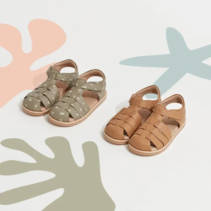 Pretty Brave Rocco Closed Toe Tan Leather Sandal 29-31