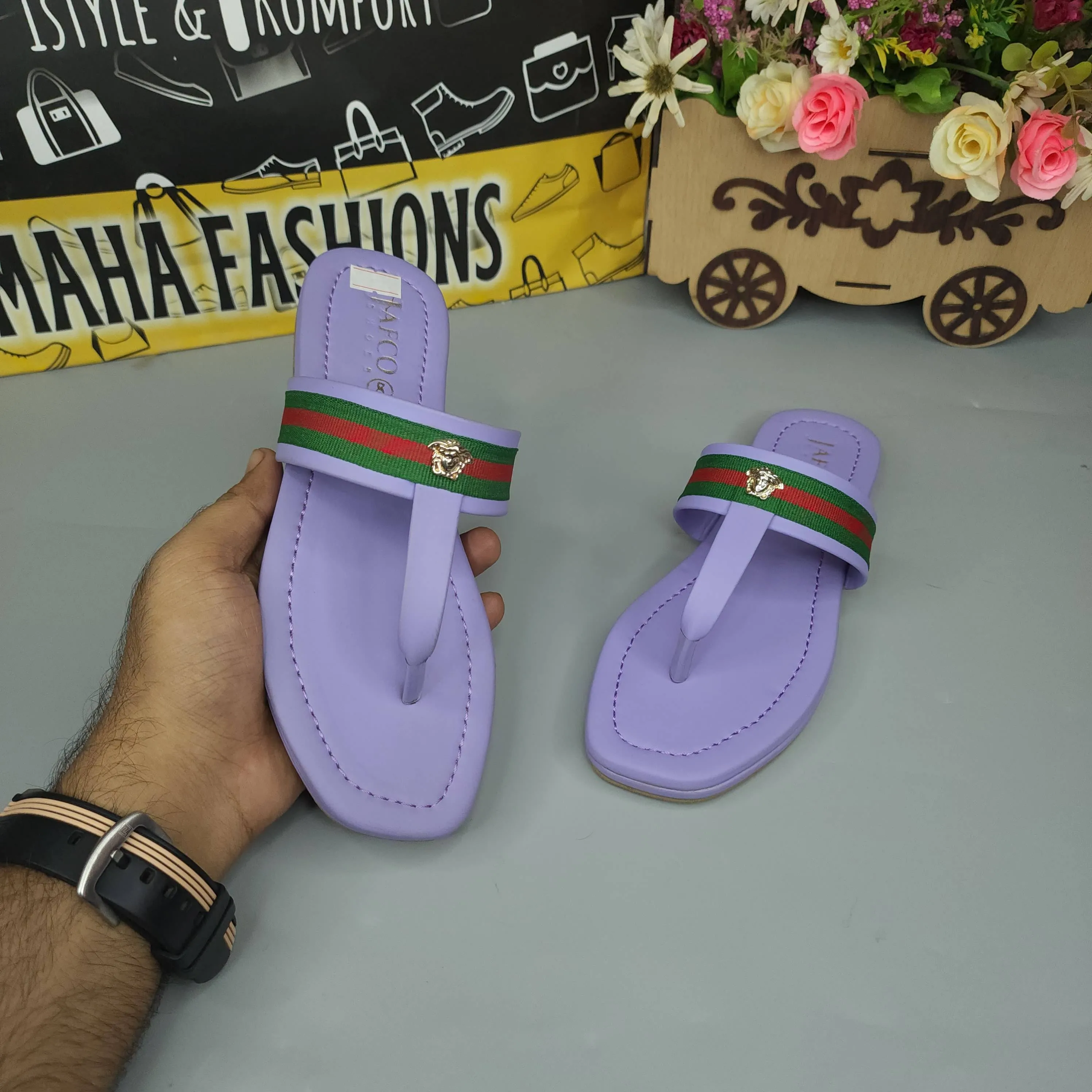 Purple Casual Slippers