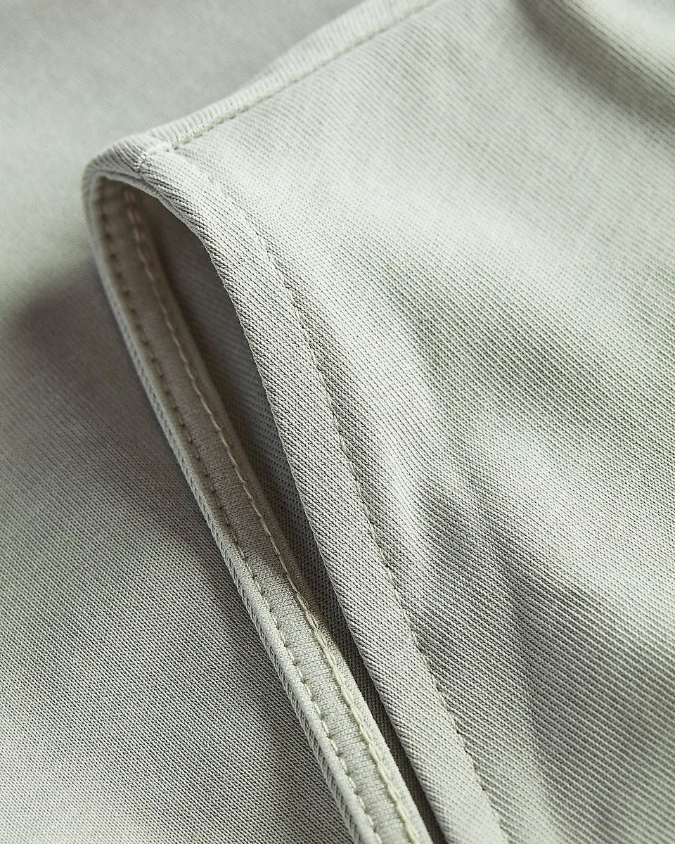 Silky Sueded Jersey Ruched Front Lounge Jumpsuit in Puritan Gray