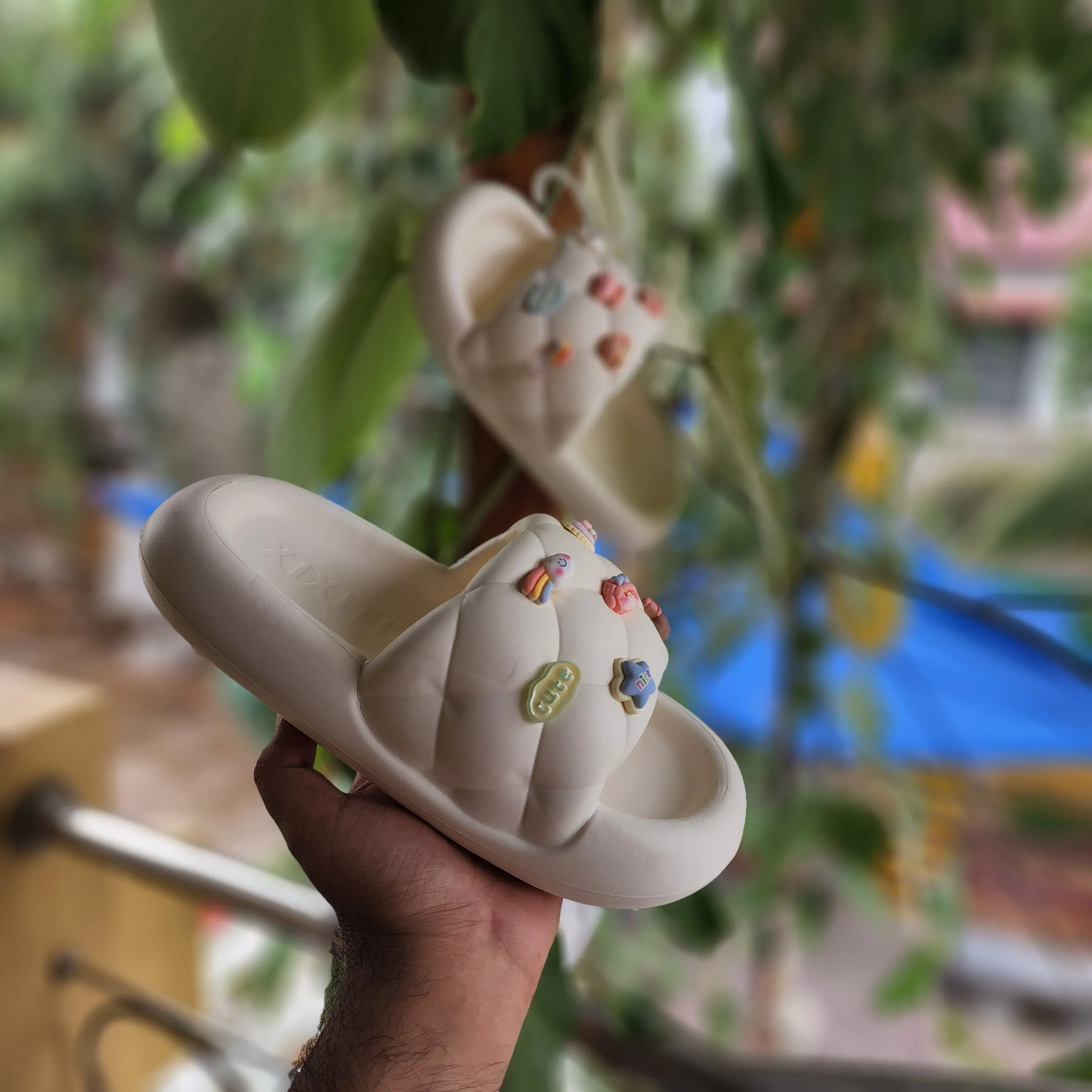 White Adorable embellishments Sliders